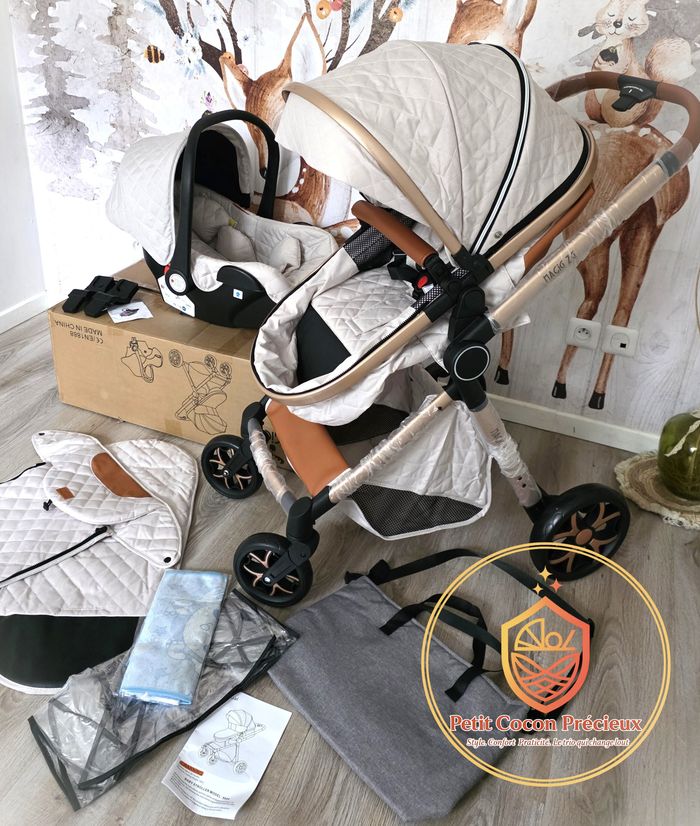 Poussette 3-en-1 Magic ZC Blanche / Neuve / Vendeuse déclarée dans la puériculture. - photo numéro 2