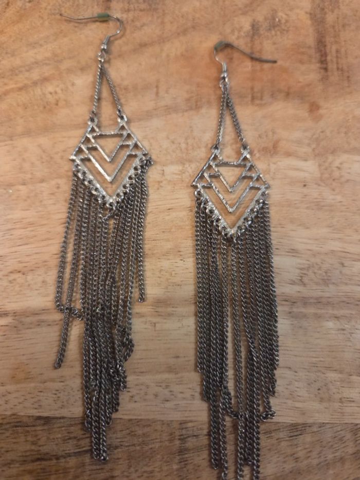 Lot 6 paires boucles d’oreilles fantaisie (argentées + dorées) - photo numéro 9