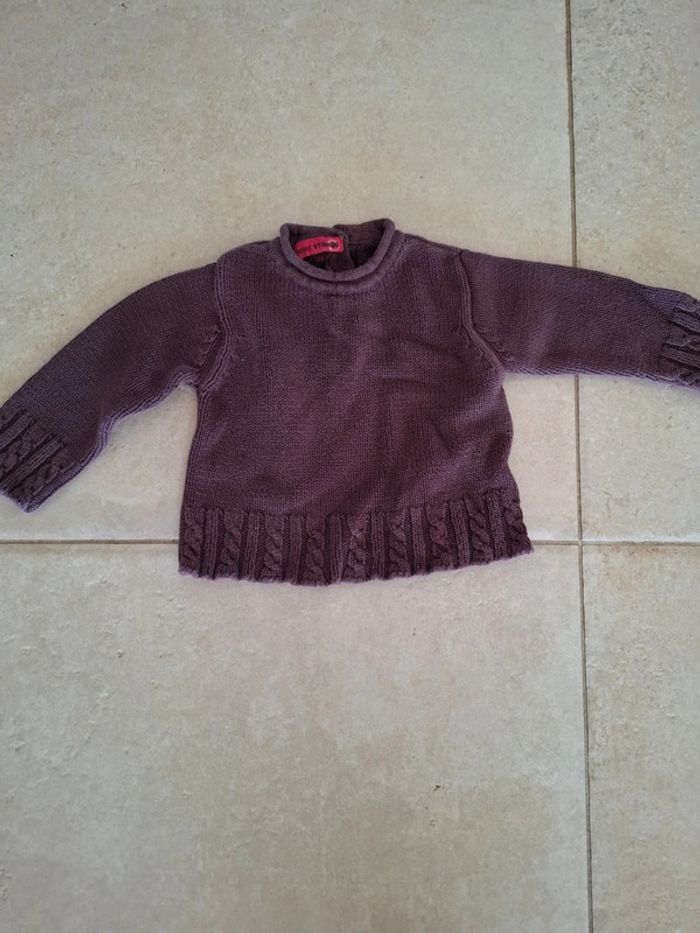 Pull violet 12 mois