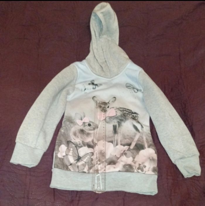 Robe pull doublé à capuche avec poches motif animaux - photo numéro 9