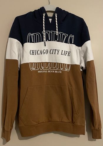 Sweat à capuche tricolore - Taille L