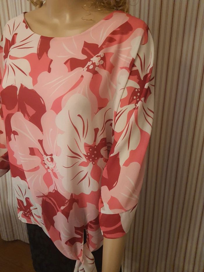 Blouse fleuries Terra di Siena taille 38/40 - photo numéro 5