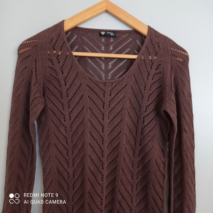 Pull marron ajouré t36/38