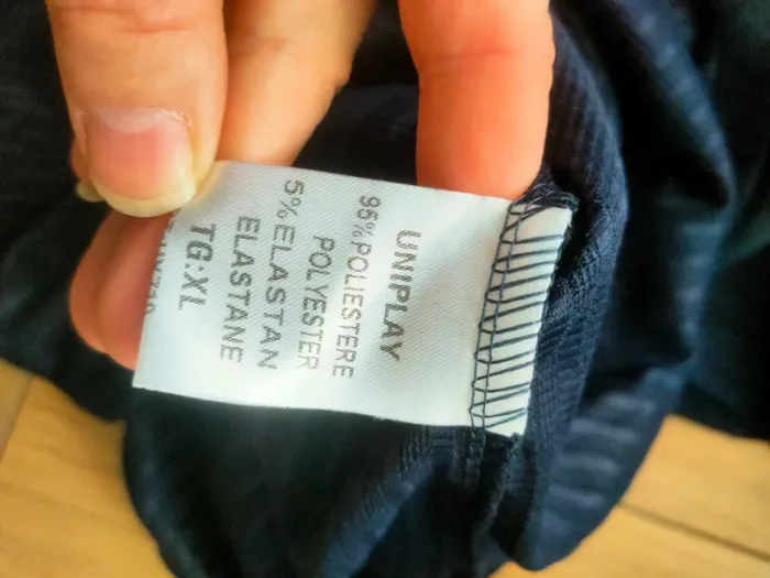 Pull fin bleu marine homme coupe arrondie XL neuf uniplay - photo numéro 4