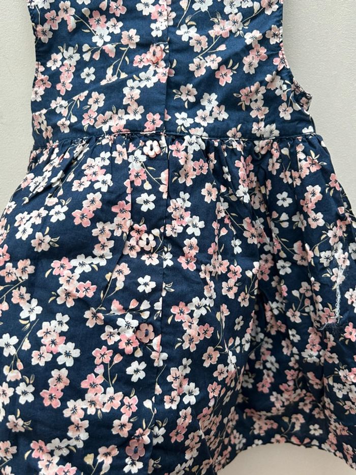 Robe en coton 6 mois bleu et rose fleurs - serjent major neuve - photo numéro 6