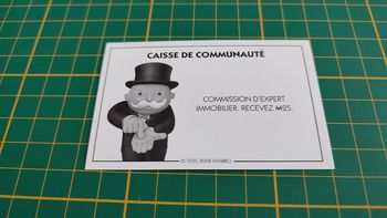 Carte caisse de communauté commission d'expert immobilier pièce Monopoly parties rapides Hasbro #C25