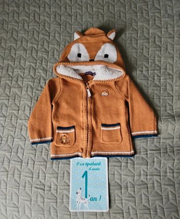 Gilet zippé 12 mois