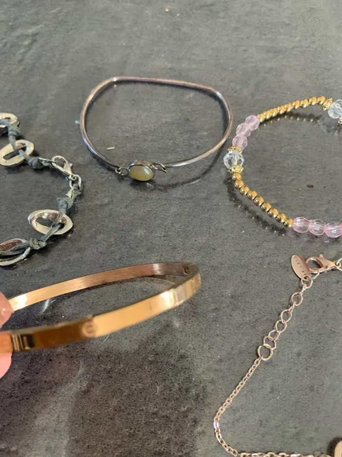Lot de 5 bracelets fantaisie femme - photo numéro 4