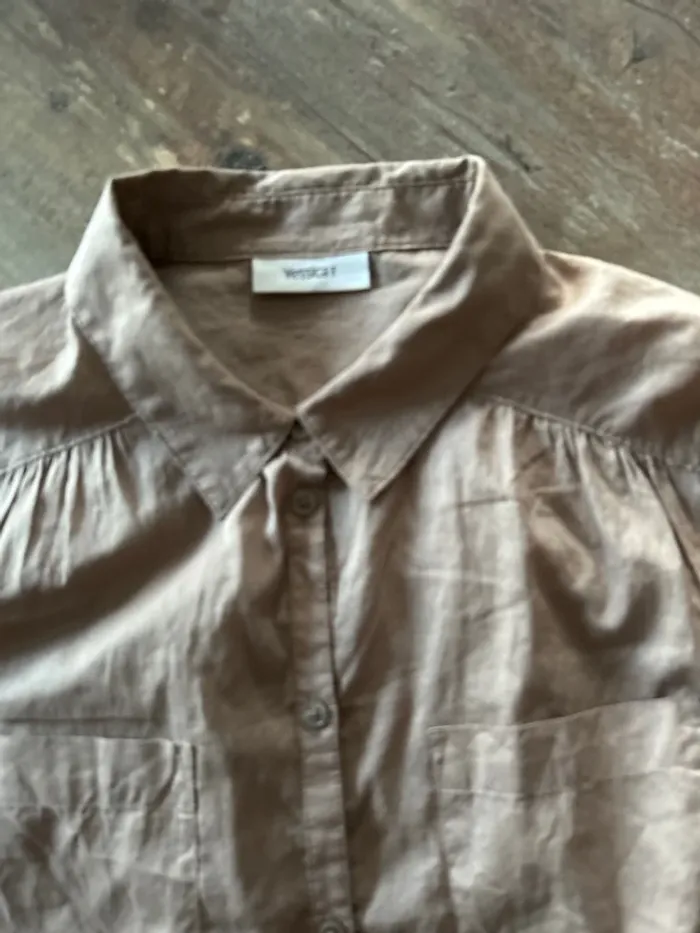 Chemise manches 3/4 taupe - photo numéro 4