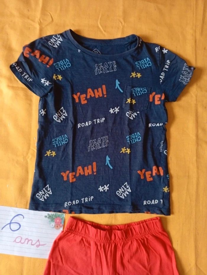 Lot ou pyjama été 6 ans garçon short et tee shirt Printemps été coloré - photo numéro 7