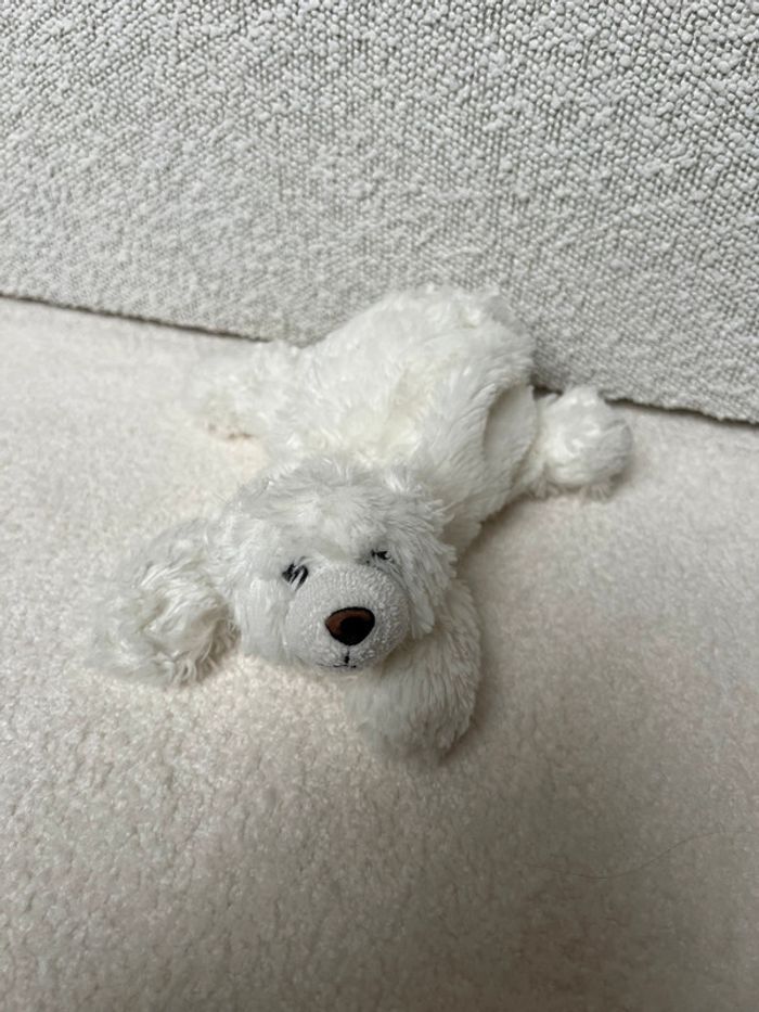 Peluche chien blanc Dani