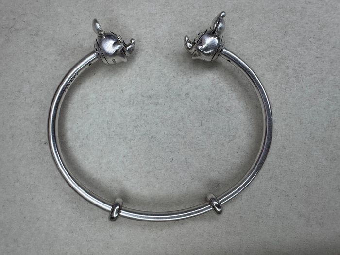 Bracelet Pandora Disney Authentique Jonc Ouvert Mickey et Minnie T2