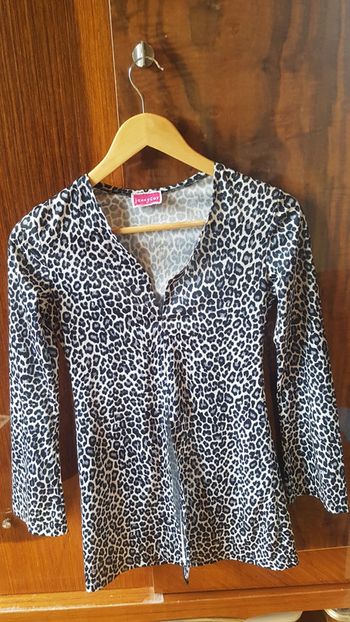 Blouse manche longue imprimé panthère