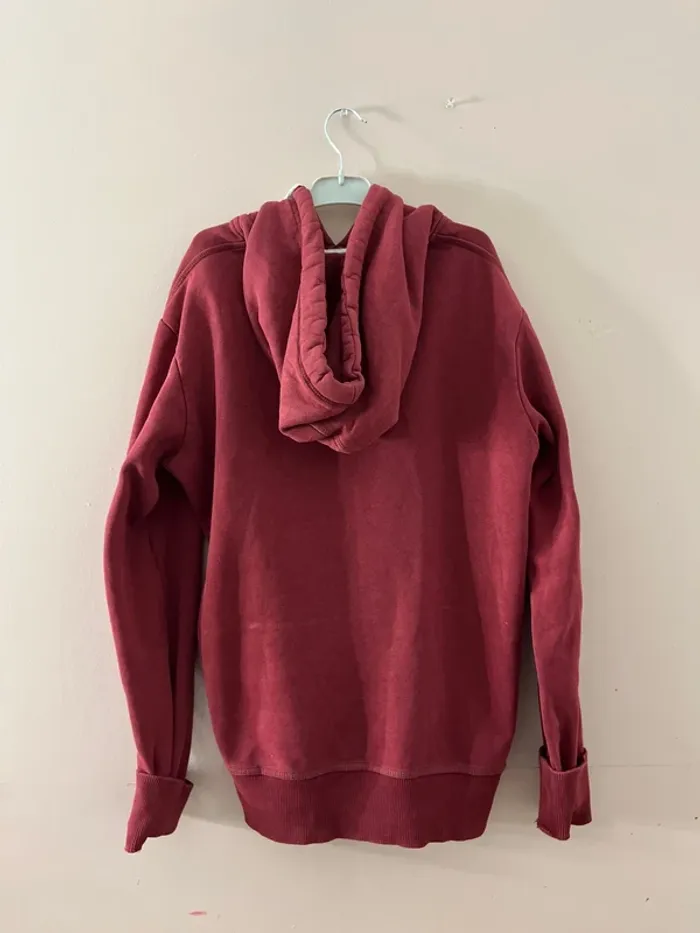 Sweat à capuche bordeaux - photo numéro 2