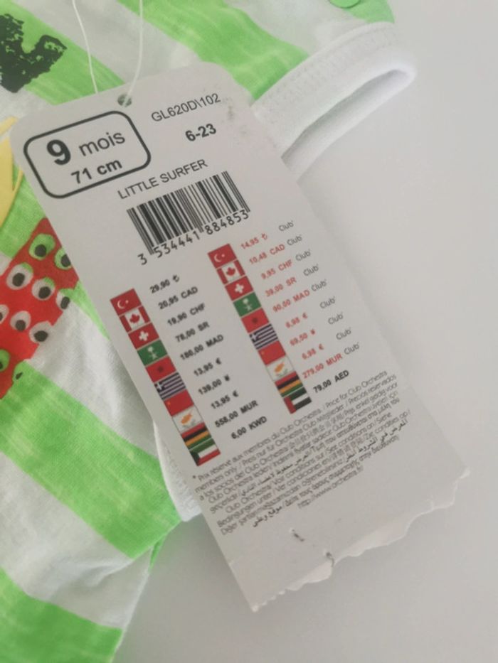 T-shirt débardeur marque orchestra 9 mois neuf - photo numéro 4