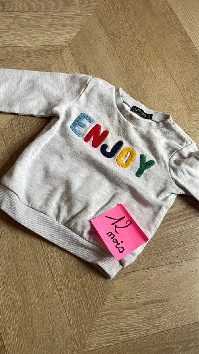 Lot t-shirt et pull 12 18 mois - photo numéro 3