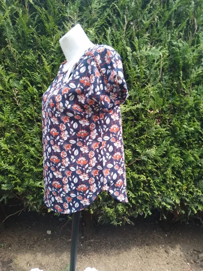 👚 Tunique avec perles aux épaules Gérard Pasquier taille M -100% polyester - photo numéro 2