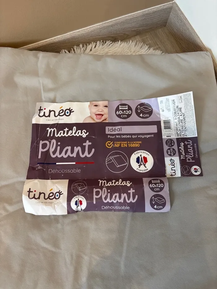 Tineo matelas pliant pour bébé 60x120cm - photo numéro 2