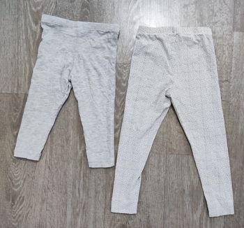 Lot 1 legging et 1 legging court, bébé filles 2 ans