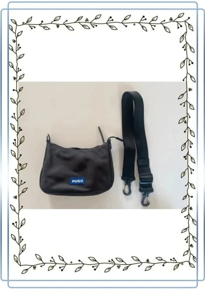 Sac à bandoulière Hugo noir, très bon état valeur 115€ 22x14cm