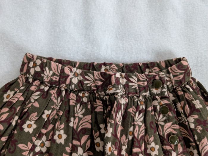 Jupe plissée vert motif floral - 3A - Tape à l'oeil - photo numéro 4