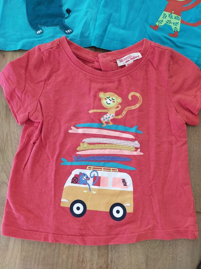 Lot de t-shirts singes 🐒 18 mois - photo numéro 2