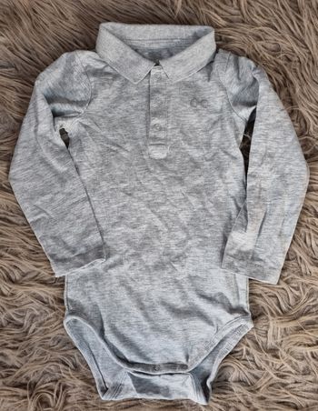 Bodie gris clair à manches longues 23mois