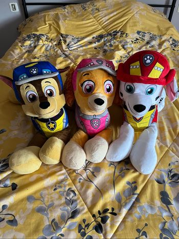 Lot de 3 peluches pat patrouille