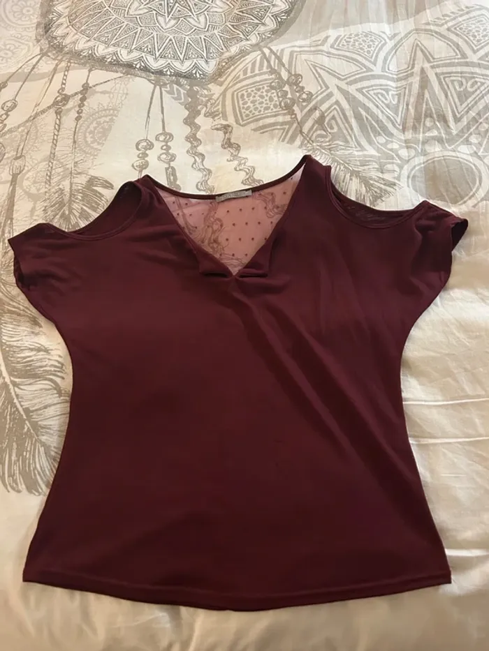 T-shirt bordeaux