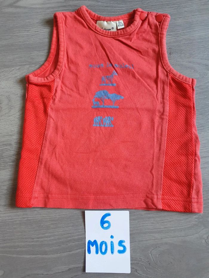 Maillot t-shirt débardeur 6mois garçon