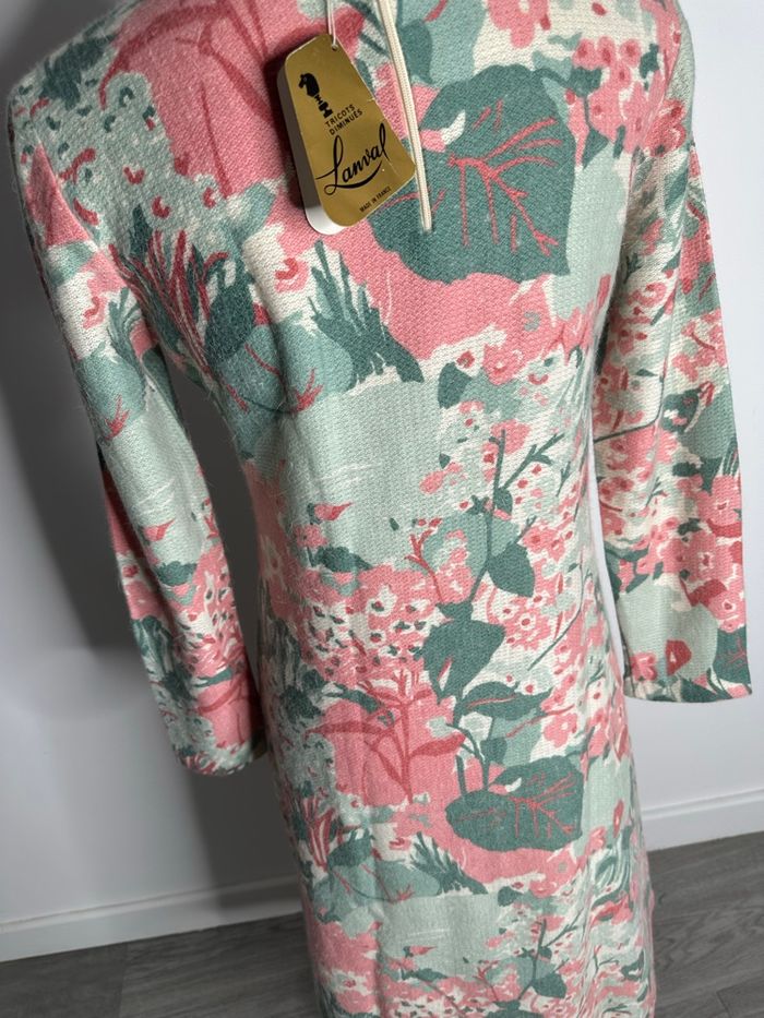 Robe longue à fleurs en cachemire Vintage T38 M - photo numéro 7