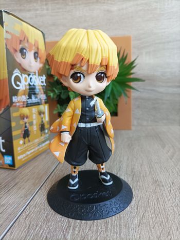 Figurine Zenitsu Agatsuma Demon Slayer Kimetsu no yaiba banpresto qposket Bandai 