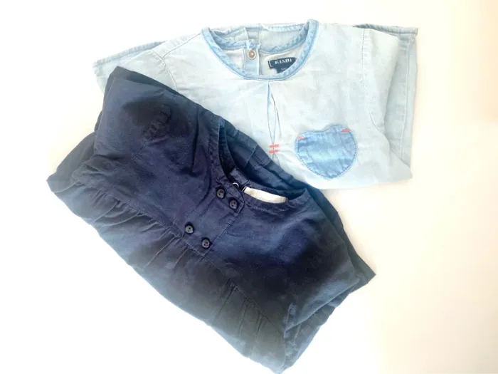 Lot de 2 chemises Kiabi et Kitchoun taille 12 mois TBE - photo numéro 2