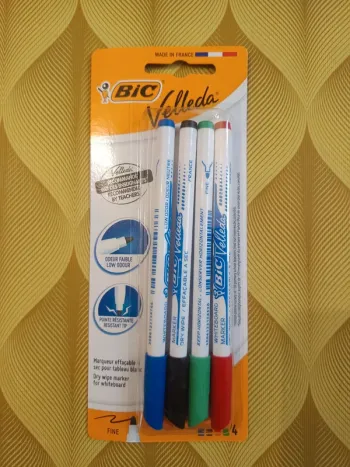 Lot marqueurs fin effaçables BIC Velleda