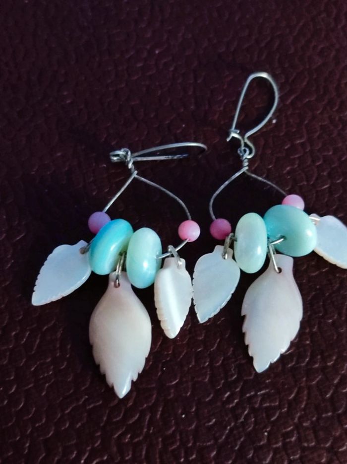 Boucles d'oreilles nacre - photo numéro 9