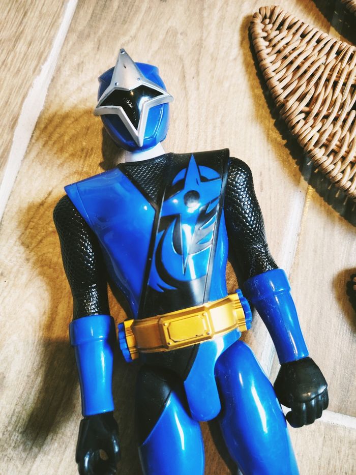 🙅 Power rangers ninja steel grande figurine du ranger bleu marque Bandai - photo numéro 2