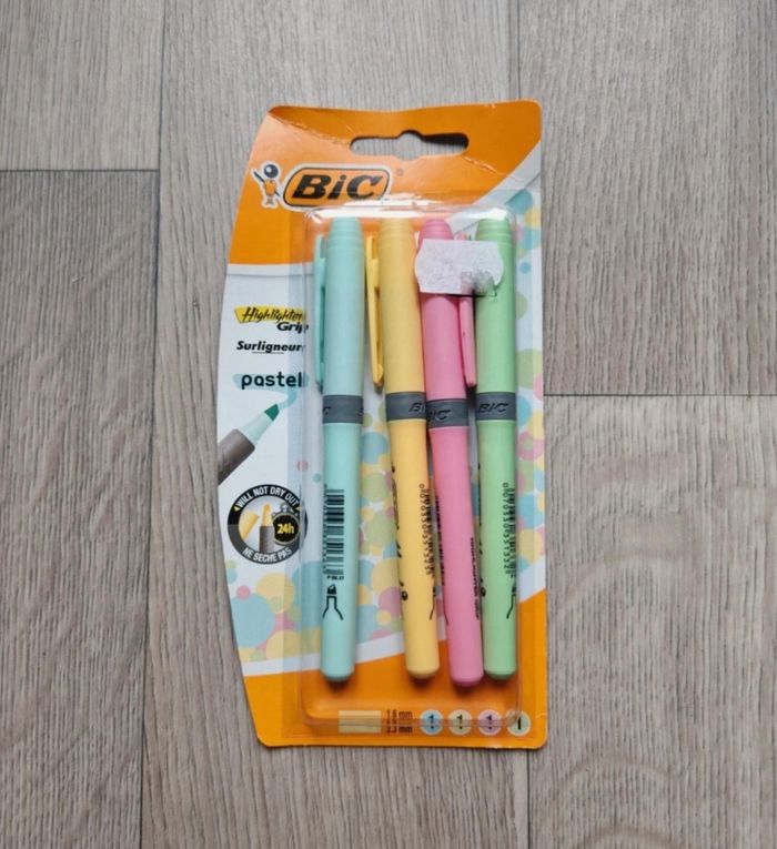 Boîtes de 4 Surligneurs pastel