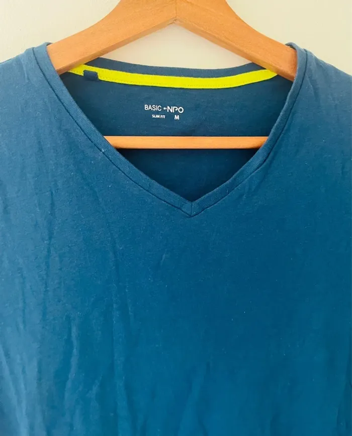 Lot de 3 tee shirts col V slim fit, homme taille M - photo numéro 4