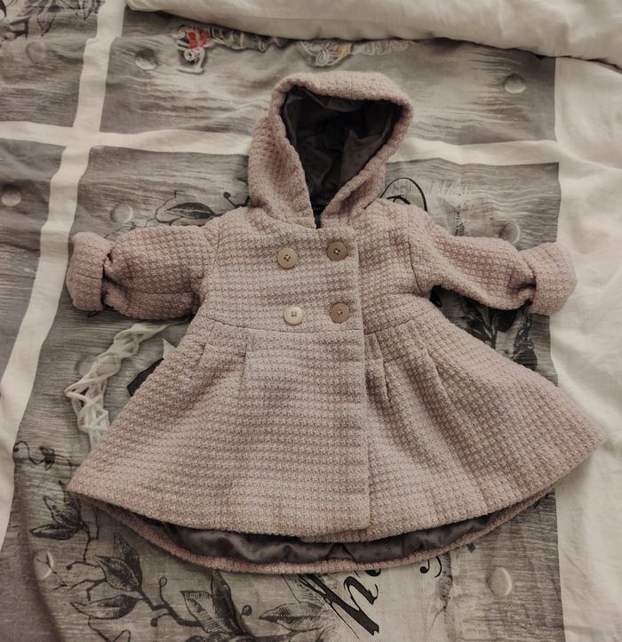Manteau rose 6mois Verbaudet