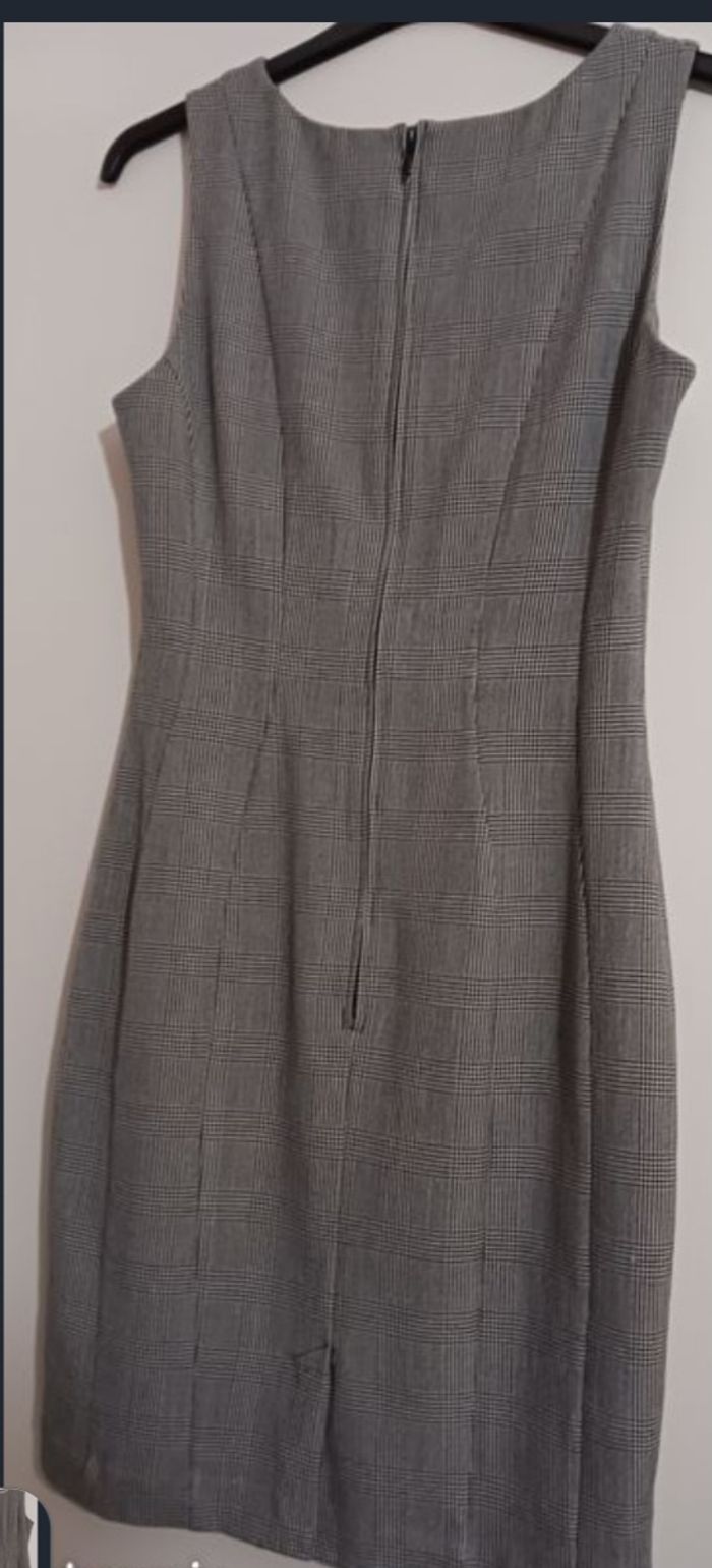 Robe carreaux pied-de-poule, noir et blanc - photo numéro 2