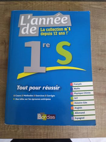 Livre pour l'année de 1ere S