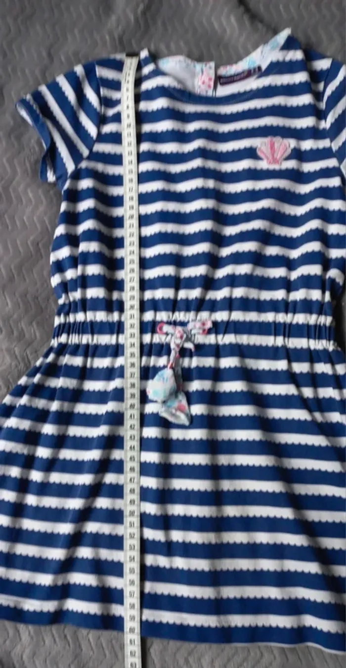 Superbe robe marine type marinière t7 SM - photo numéro 6
