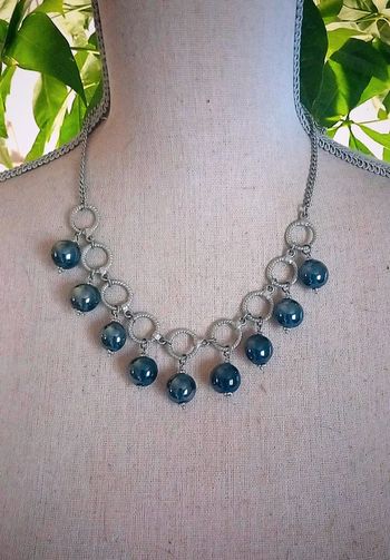 💞 Superbe collier en perles hématites Vintage💞
