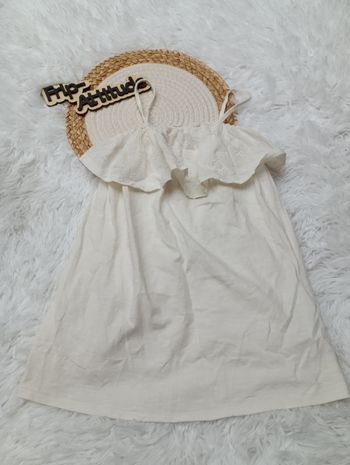Robe 4 ans fille creme
