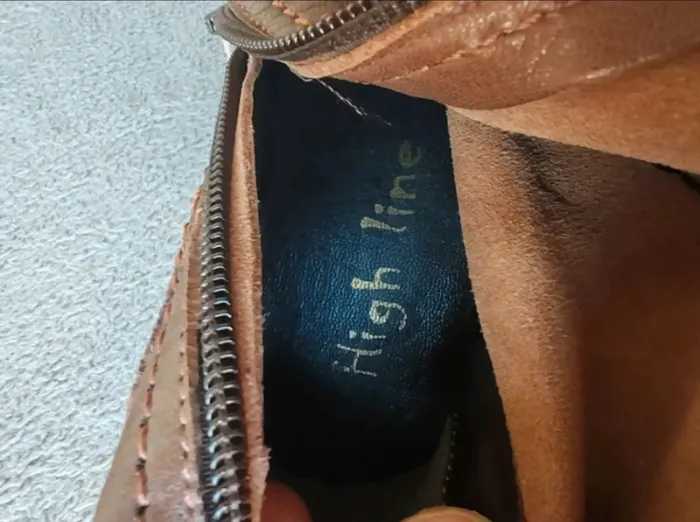 Bottes cavalières / cowboy en cuir pleine fleur – Pointure 35 – Marron chaud - photo numéro 9