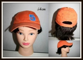 Casquette orange 54cm