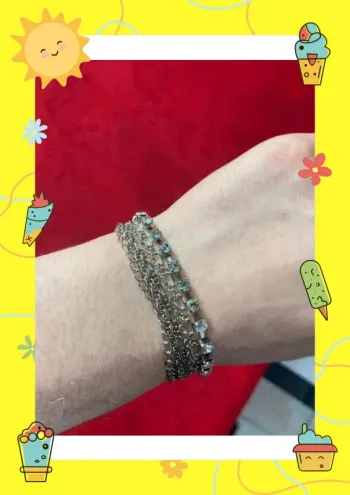 Bracelet strass argenté