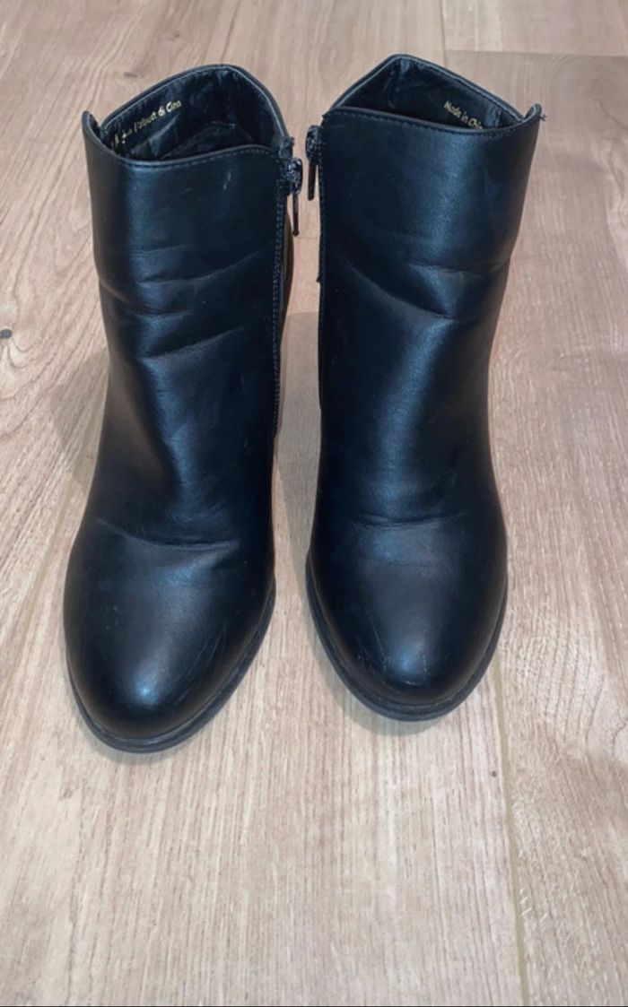 Boots à talon noires Camaïeu - photo numéro 4