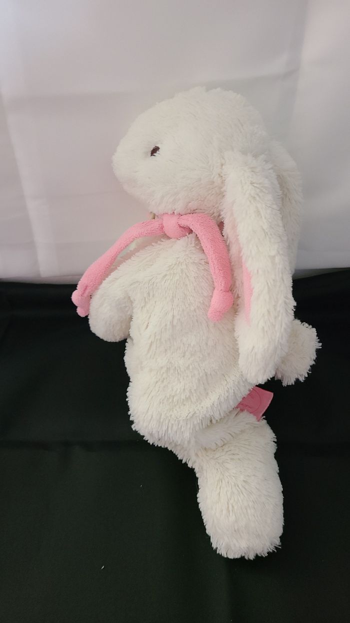 Doudou Lapin Bonbon Blanc et Rose Doudou et Compagnie - photo numéro 4