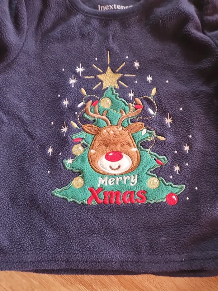 Pyjama polaire de Noël 🎄 9 mois 2 pièce bébé garçon - photo numéro 3